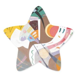 Kandinsky's Dominant Curve Abstract Star Sticker