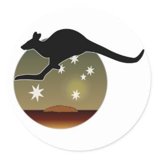 Kangaroo Aussie Icon Stickers