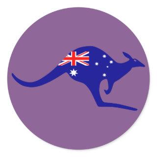 Kangaroo-Looking for Kangaroo Sticker? Classic Round Sticker