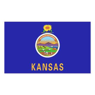 Kansas State Flag Rectangular Sticker