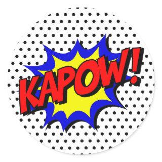 Kapow Pop Art Superpower Hero Birthday Stickers