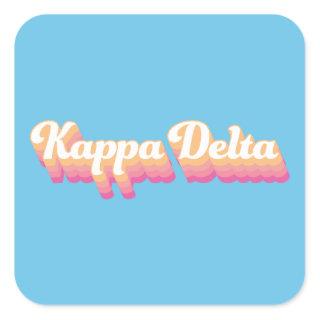 Kappa Delta | Groovy Script Square Sticker