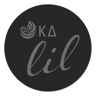 Kappa Delta Lil Script Classic Round Sticker