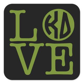 Kappa Delta Love Square Sticker