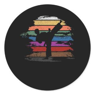 Karate Belt Colors Classic Round Sticker