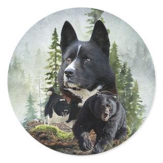 Karelian Bear Dog    Classic Round Sticker