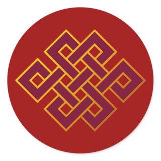 Karma ... Endless Knot or Eternal Knot Classic Round Sticker