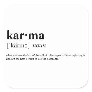 Karma Square Sticker