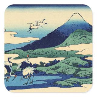 Katsushika Hokusai - Umegawa in Sagami province Square Sticker