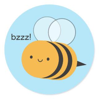 Kawaii Buzzy Bumble Bee Classic Round Sticker
