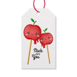 Kawaii Candy Apples Couple Stuck Together Gift Tags