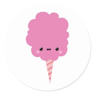 Kawaii Cotton Candy Classic Round Sticker