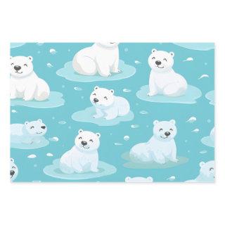 Kawaii Cute Baby Polar Bears  Sheets