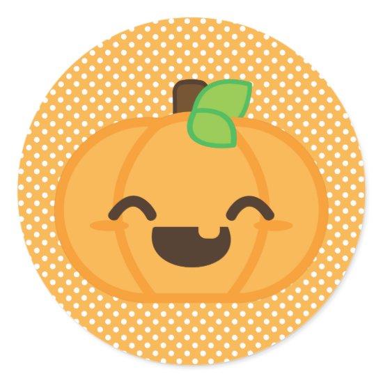 Kawaii Jack O Lantern Pumpkin Stickers