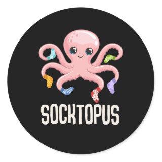 Kawaii Octopus Cute Kraken Sea Animal Lover Classic Round Sticker