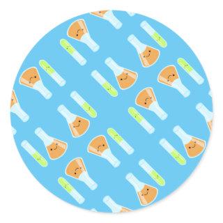 Kawaii Scientist Science Lab Classic Round Sticker