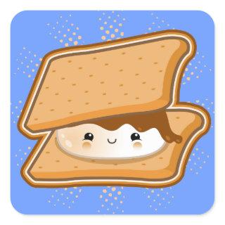 Kawaii Smore Square Sticker