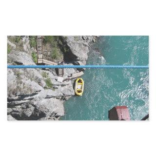 Kawarau Bridge Bungy POV, Queenstown, New Zealand Rectangular Sticker