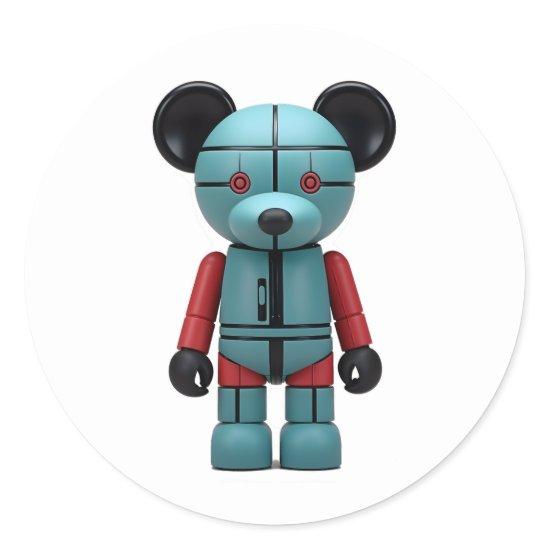kaws at rest classic round sticker