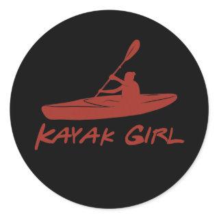 Kayak Girl kayak accessories women Kayaking Classic Round Sticker