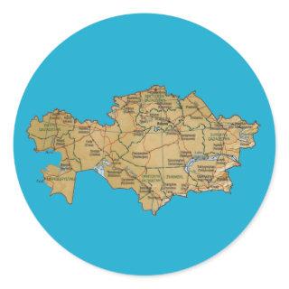 Kazakhstan Map Sticker