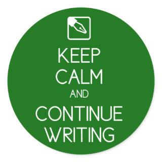 Keep Calm and Continue Writing Sticker