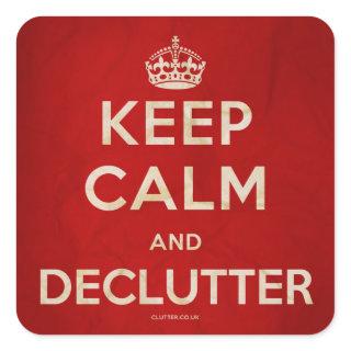 Keep Calm and Declutter Stickers