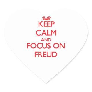 Keep Calm and focus on Freud Heart Sticker