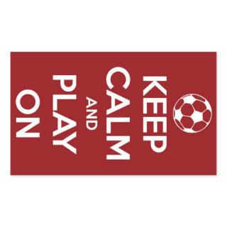 Keep Calm and Play On Red Stickers