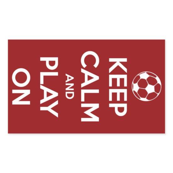 Keep Calm and Play On Red Stickers