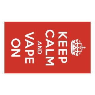 Keep Calm and Vape On Rectangular Sticker