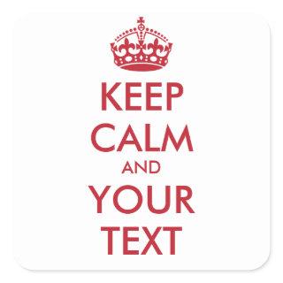 Keep Calm Sticker - personalized text
