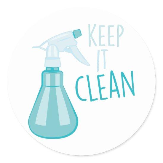 Keep It Clean Mister Classic Round Sticker
