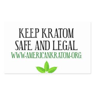 Keep Kratom Legal and Safe Rectangular Sticker