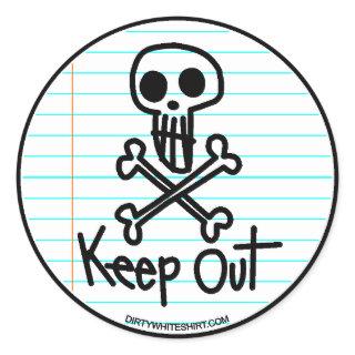Keep Out Classic Round Sticker