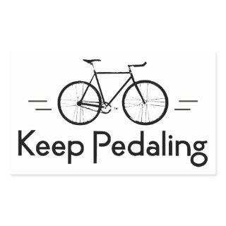 Keep Pedaling Bikes Rectangular Sticker