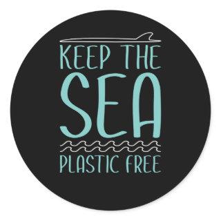 Keep the sea plastic free classic round sticker