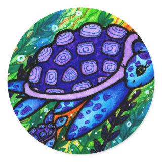 "Keep Up!" Sea Turtle and Baby Stickers
