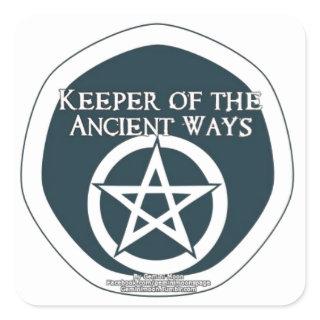 Keeper of the ancient ways square sticker