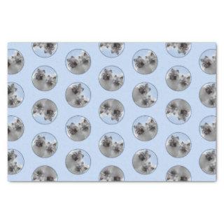 Keeshond Painting 2 Keeshonden Original Dog Art Tissue Paper