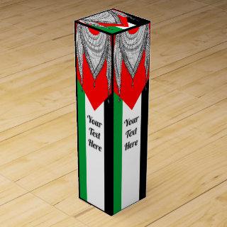 Keffiyeh Palestinian Scarf Traditional Fabric Wine Box