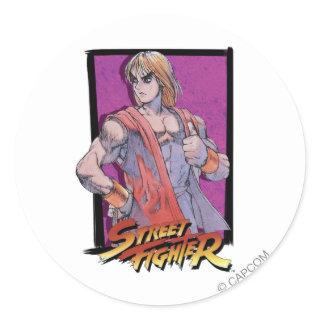 Ken Masters Classic Round Sticker