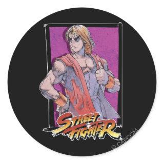 Ken Masters Classic Round Sticker