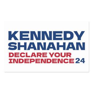 Kennedy and Shanahan 2024 Slogan Pin Button Rectangular Sticker