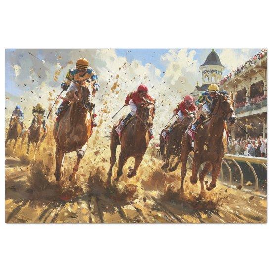 Kentucky Derby Race Decoupage  Tissue Paper