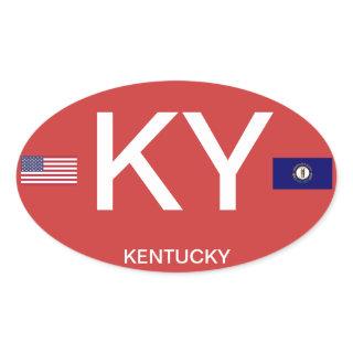 Kentucky* Euro-style Oval Sticker