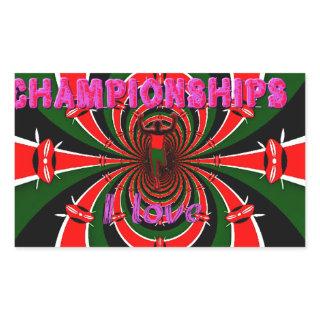 Kenya Athletics World Championships: Swirling Flag Rectangular Sticker