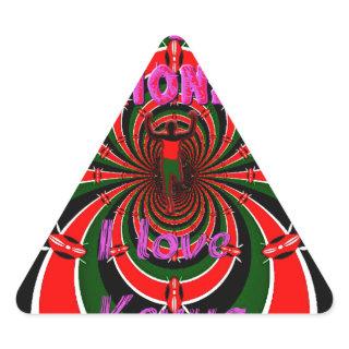 Kenya Athletics World Championships: Swirling Flag Triangle Sticker