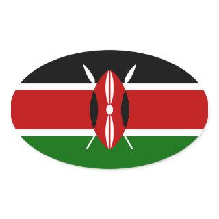 Kenya Flag Oval Sticker