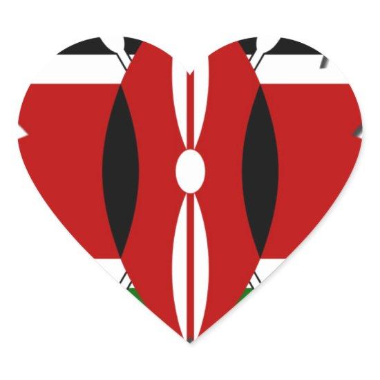 Kenya Hearts Heart Sticker